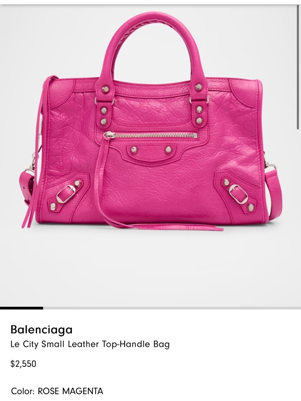 Balenciaga Le City Medium in Rose